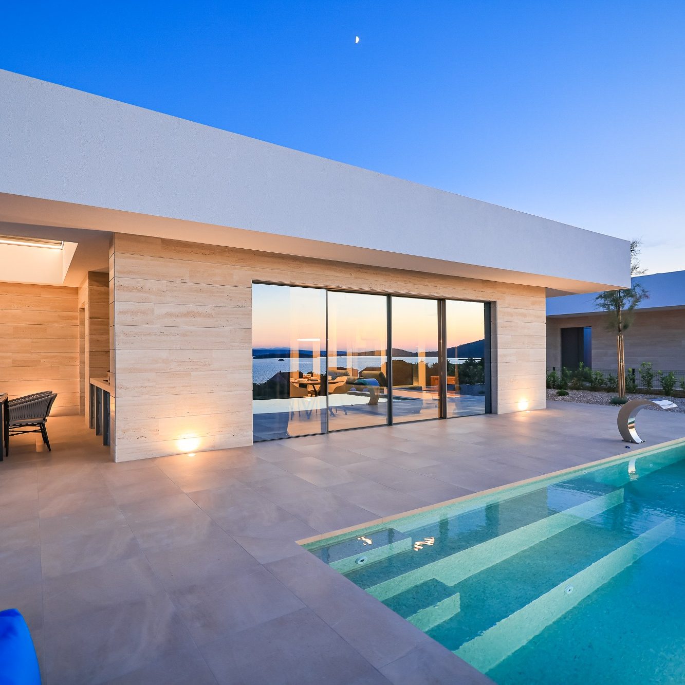 Villa View Pašman – beheizter Pool mit Meerblick Moderne Villa View Kroatien mit Pool und Blick auf die Adria